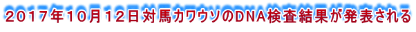 ２０１７年１０月１２日対馬カワウソのDNA検査結果が発表される